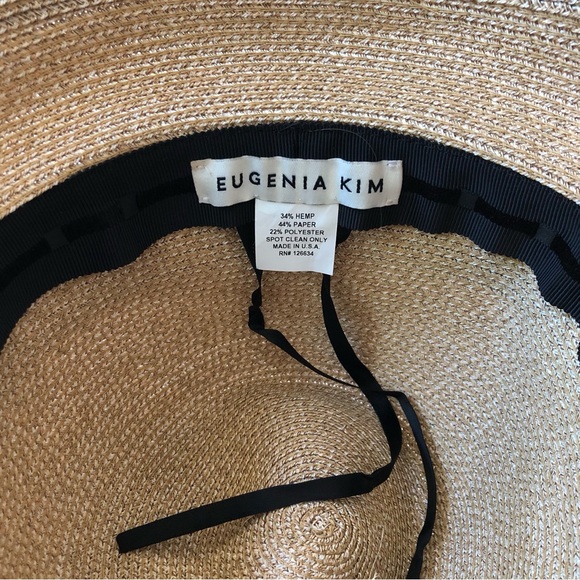 Eugenia Kim Courtney Toyo Packable Fedora Hat with Sage Ribbon main image 13
